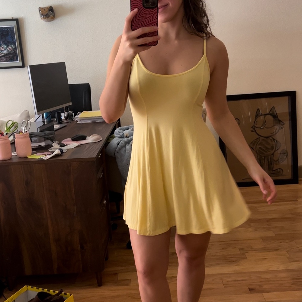 YELLOW MINI SUN DRESS